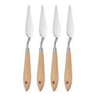 4 StüCk 15# Malpalette Messer Spitze Edelstahl Kunstspachtel Malpalette Messer