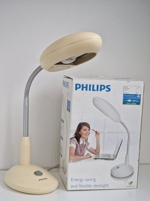 Philips 2 Stück Schreibtischlampe weiß energiesparend