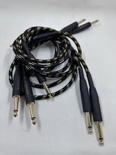 Lot of 4 Monoprice 1/4" TS Instrument Cables 10ft