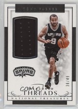 2016-17 Panini National Treasures Treasured Threads /49 Tony Parker #19 HOF 07jf