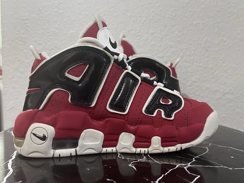 Kids Nike Air More Uptempo Varsity Red Chicago Bulls Size- 1.5 Youth - Picture 9 of 11