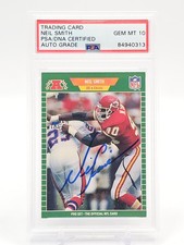 NEIL SMITH 1989 PRO SET AUTO #180 PSA 10 Q6724