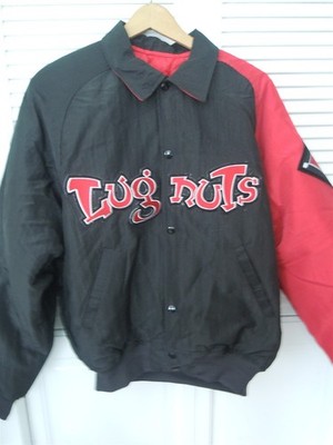 STARTER LANSING LUG NUTS BASEBALL MEDIUM BLACK RED BUTTON DOWN JACKET NO TAGS