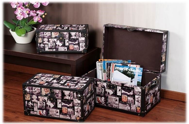 Bauli Marilyn Monroe Vintage Set 3 Pezzi | Ecopelle e MDF Retro