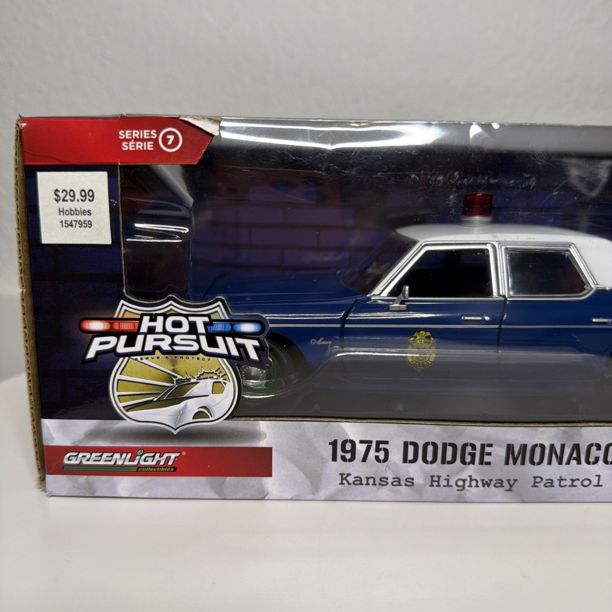 ホットウィール ★ 78 DODGE MONACO ハイウェイパトロールカー GreenLight 1975 Dodge Monaco Kansas Highway Patrol 1:24 LE Green