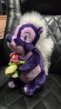 RARE 14" Purple Flower Skunk plush Easter Gram Disneyland Disney World Bambi