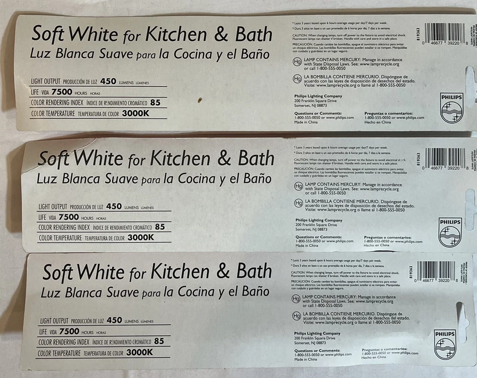 3 *NEW* PHILIPS 5/8” T5 SOFT WHITE FLUORESCENT BULB 12” 8 Watt T5 KITCHEN BATH - Image 2 of 4