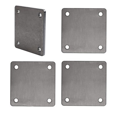 4 PCS 4x4 Inch Steel Plates With Hole Weldable Sheet Metal Square Bracket