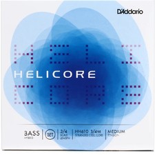 D'Addario HH610 3/4M Helicore Hybrid Double Bass String Set - 3/4 Size - Medium