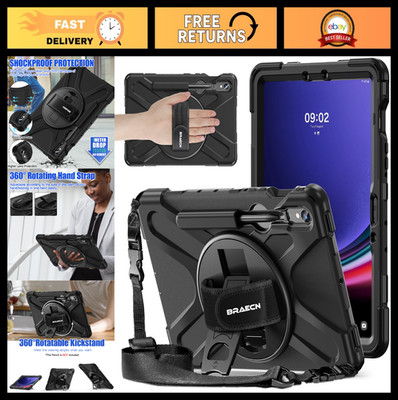 Heavy Duty Tablet Case for 10.9'' Galaxy Tab S10 Lite/S10 FE/S9 FE, 360° Rotating