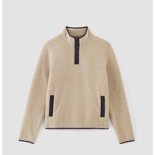 Everlane Renew Fleece Pullover Sweater Beige Unisex Large Lounge Teddy Fall Gorp
