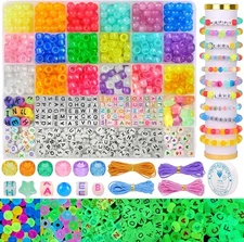 DULEFUN Glow Beads Bracelet Making Kit, in The Dark Pony pony beads 