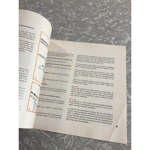 Manuale sicurezza motosega Stihl originale anni 80 Germania Ovest - Foto 3 di 4
