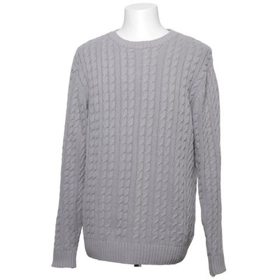 Studio Total, Strickpullover, Größe: L, John Cable Crewneck, Grau #YGM