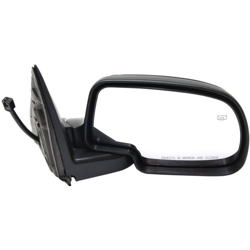 Side View Mirrors Power Heated Smooth Black with Puddle Pair For 00-02 Chevy GMC - Picture 7 of 12