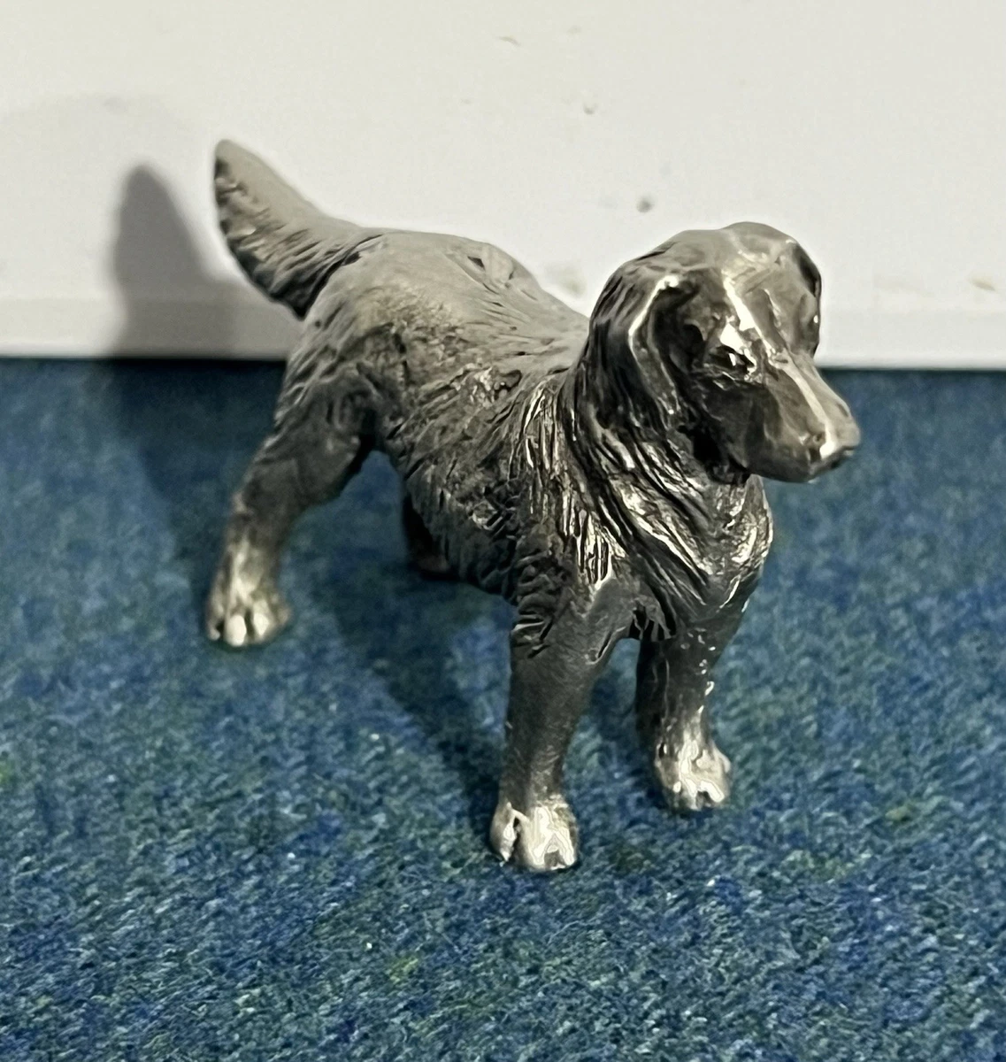 Hudson Pewter Dog Figurine Collectible Pewter Metalware for sale