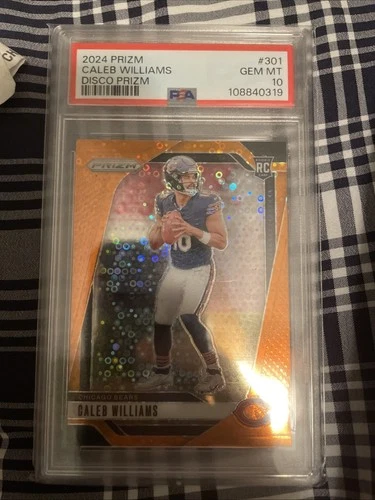 Caleb Williams Prizm Orange Disco Rookie PSA 10