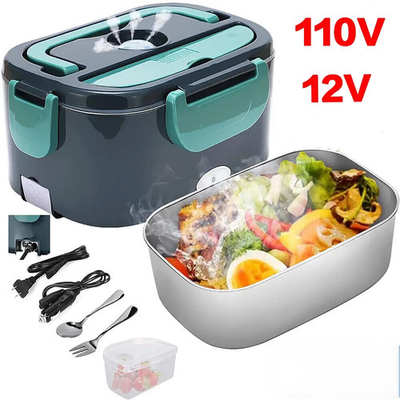 #ad #ad 1.5L Electric Heating Lunch Box Portable for Car Office Food Warmer Containers $17.99