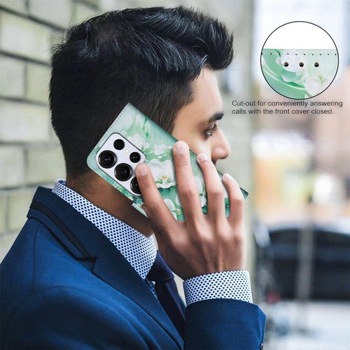 Painted Flower Flip Wallet Case For Samsung Galaxy S25 Ultra/S25Edge S24FE-S21 - Picture 19 of 92