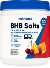 Nutricost BHB Salts Drink Mix (30 Servings, Fruit Punch Flavored)