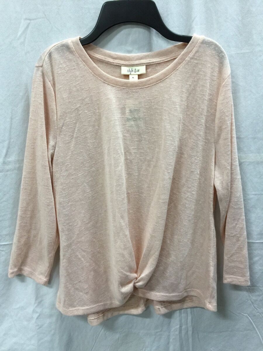 3/4 Length Sleeve Womens Tops Trendy Petal Sleeve T Shirts