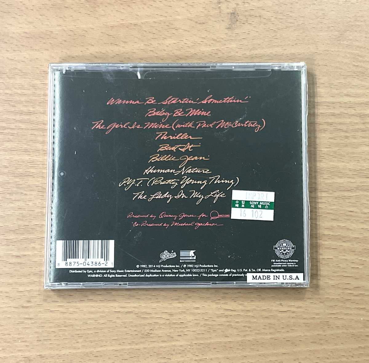 CD) Michael Jackson - Thriller | eBay
