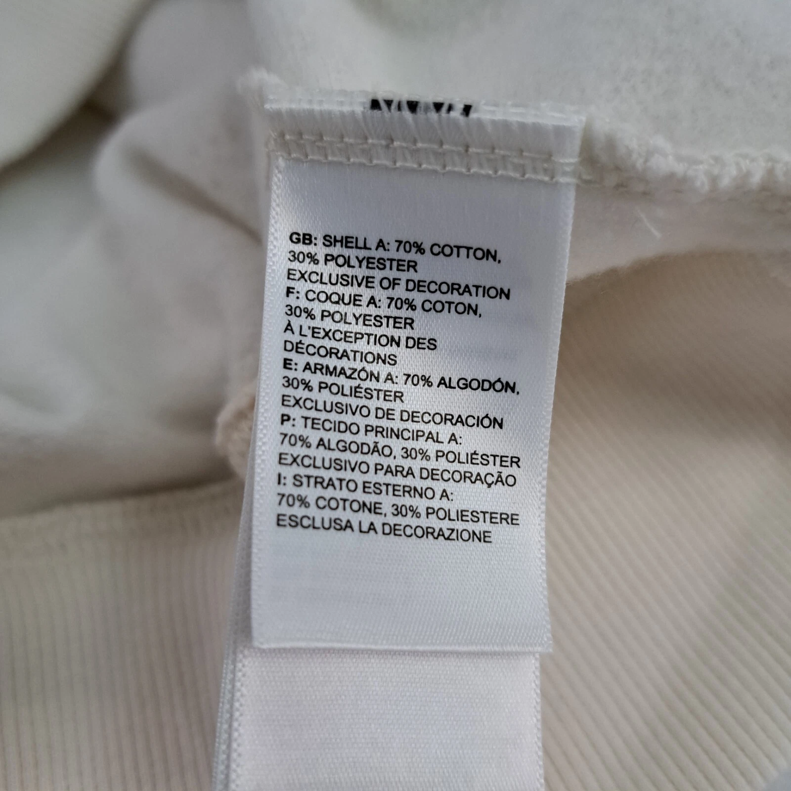 OFF WHITE Felpa con cappuccio North Face donna piccola avorio morbida felpa logo nordico pullover