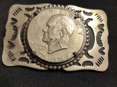 Bicentennial Eisenhower 1 dollar coin Vintage western silver  display picture 1