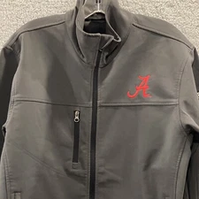 Dri Duck Alabama Crimson Tide Jacket Men's Medium Gray Zip Embroidered Tailgate