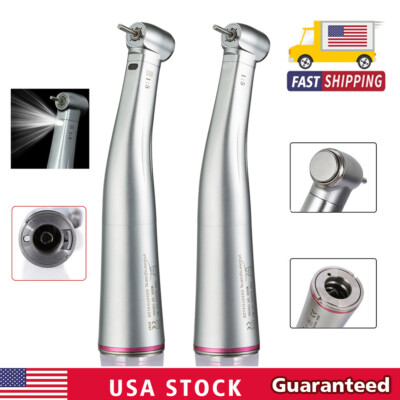 Dental 1:5 Increasing Contra Angle LED Optic Handpiece Fit NSK Electric Motor KV