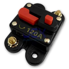 120 Amp In-Line Circuit Breaker Solar/Audio/Car/RV 120A/120AMP Fuse 12V/24V DC