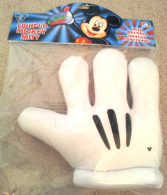Mickey Mouse Light Up Hand Mitt Multiple Lightup Functions Colors Random Blink