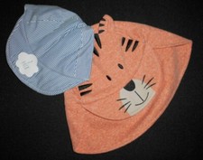  NEW George 6-12 months 68-80cm Children's sunhat 2 pack tiger face/striped