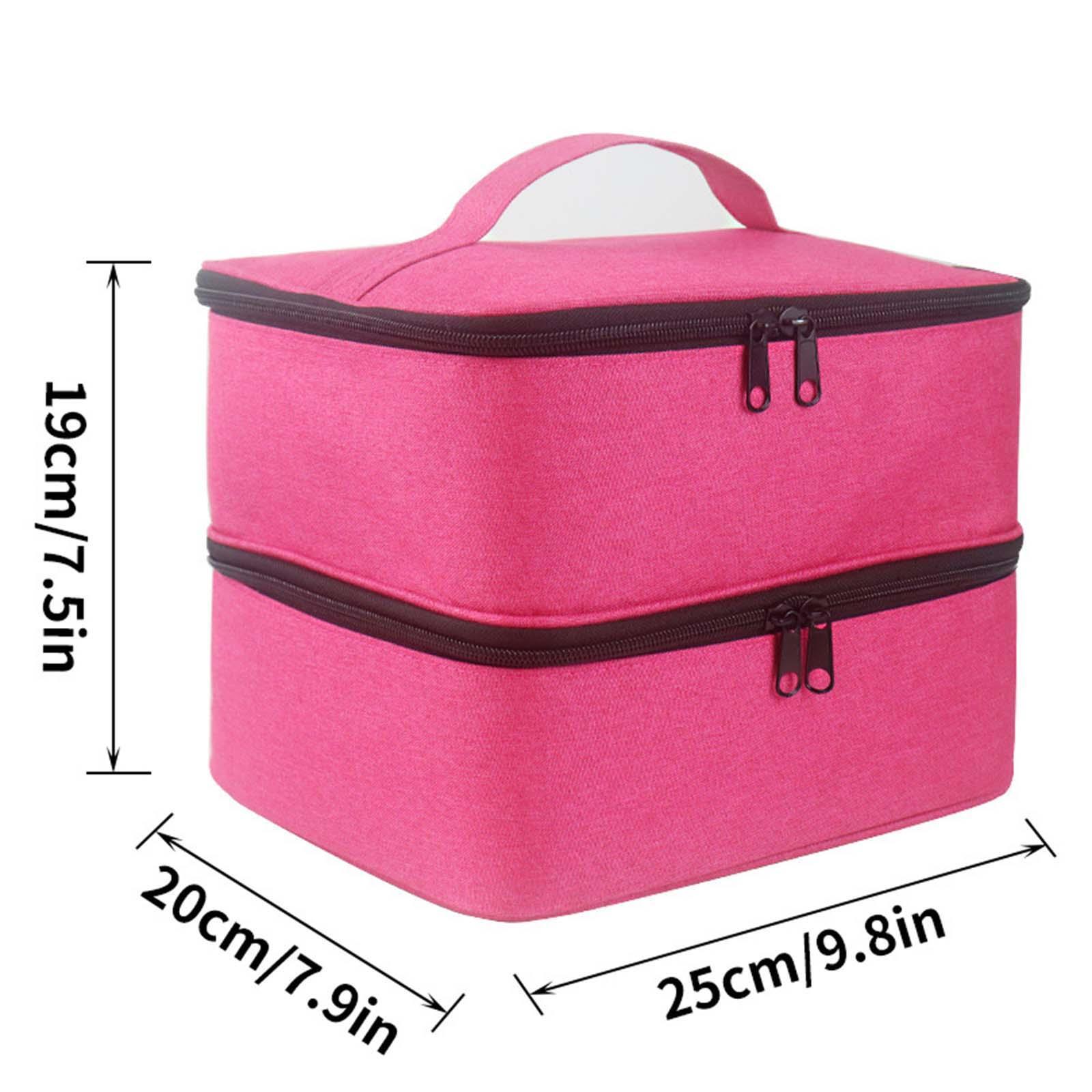 Double Layer Nail Polish Storage Bag Large Nail Dryer Case Holder for
