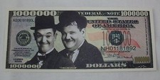USA 'Laurel & Hardy' 1 Million US Dollar commemorative banknote UNC & CRISP
