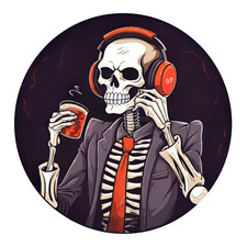 2 adesivi per auto 9 x 9 cm adesivi scheletro sarcastico vinile resistente al...