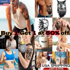 Temporary Tattoos Body Arm Tattoo Sticker Half Sleeve Fake Waterproof