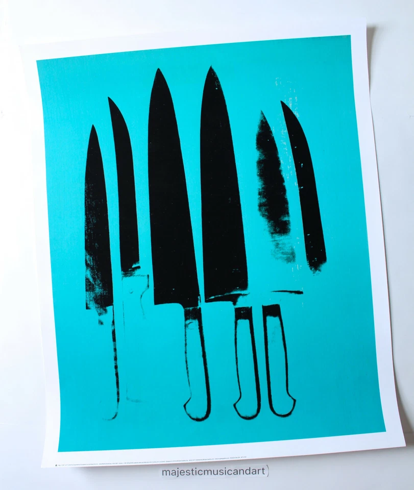 安迪·沃霍尔刀 TEAL 2018 年战争基金会海报艺术印刷品 — 第 4/4 张图片