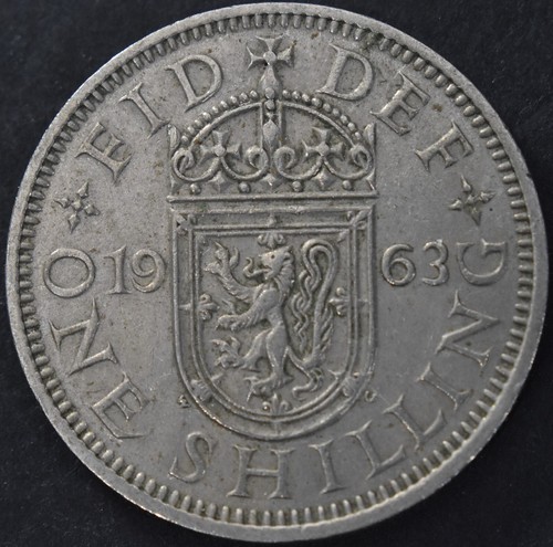 1963 British UK One Shilling E13 - Picture 2 of 2