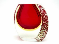 Seltene Original 60er Jahre Murano Mandruzzato Unterwasser Kunst Glas Block Vase 2,4 kg