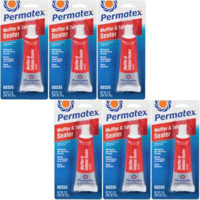 Permatex Muffler and Tailpipe Sealer Set MTK-1 High-Temp Resists (18oz) (6x3oz)