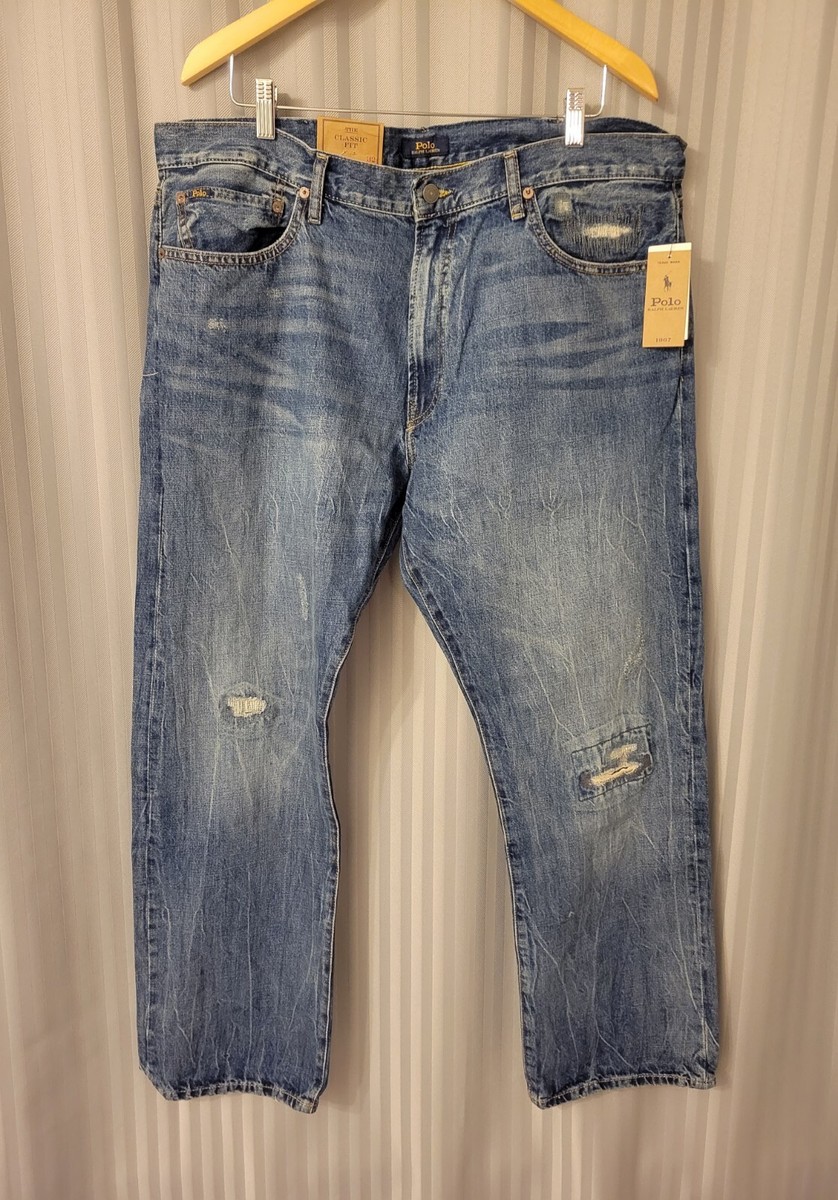 Polo Ralph Lauren デニム　34/32 POLO RALPH LAUREN Jeans Classic Straight Leg Blue Distressed