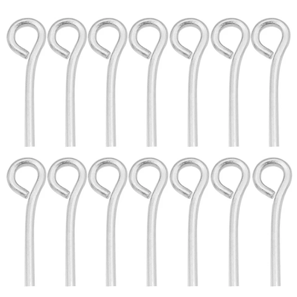 100 pcs Silver Plated Eye Pins Iron For Crafts DIY Jewelry Making 16mm 20mm 30mm - Image 4 of 4