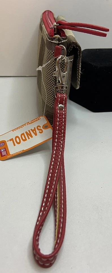 Ohio State Buckeyes Brown & Red Wristlet, Wallet By Sandol.  Logo Licensed NEW - Image 3 of 4