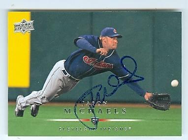 Jason Michaels autographed baseball card Cleveland Indians 2008 Upper Deck #476