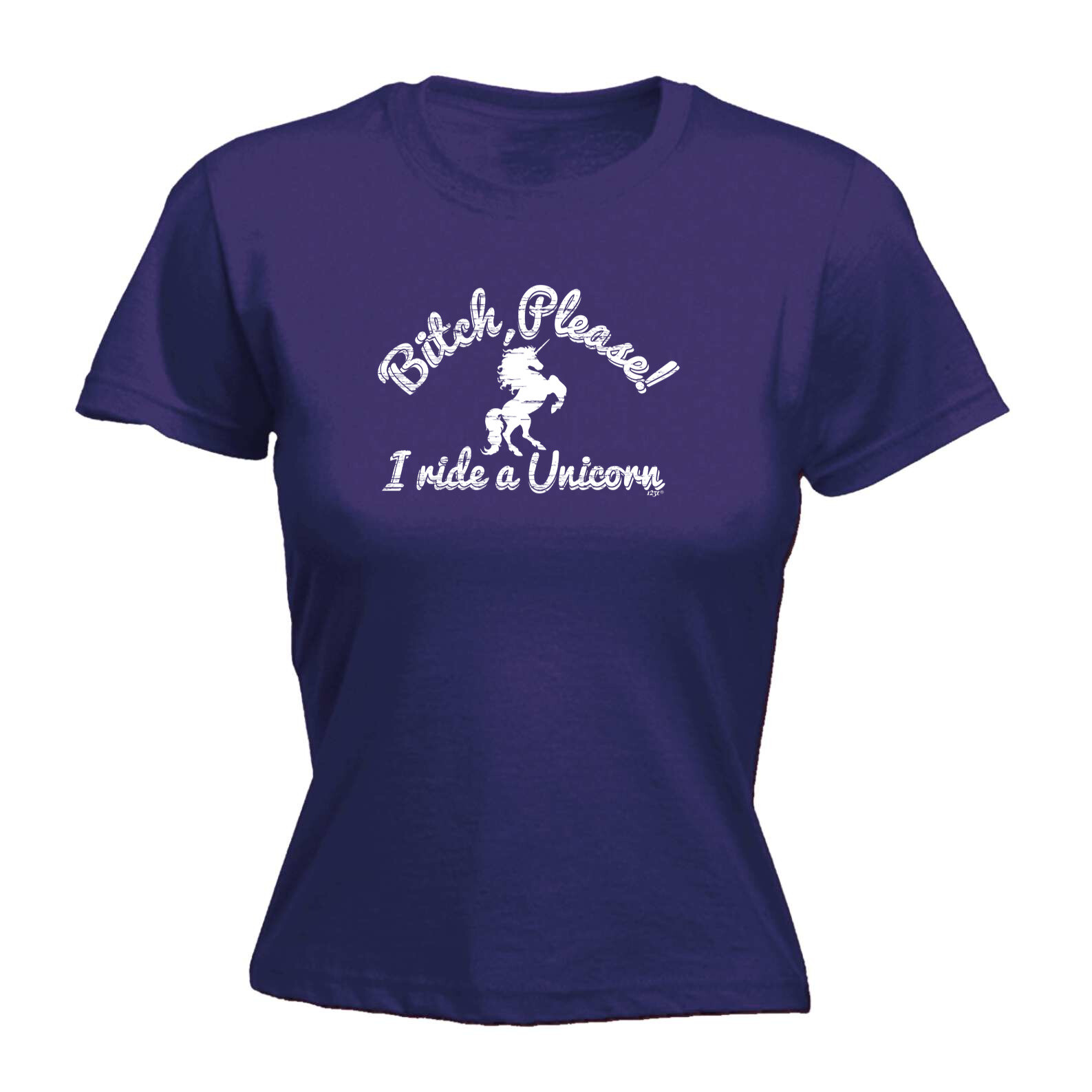 Please I Ride A Unicorn - Womens T Shirt Funny T-Shirt Novelty gift tshirt