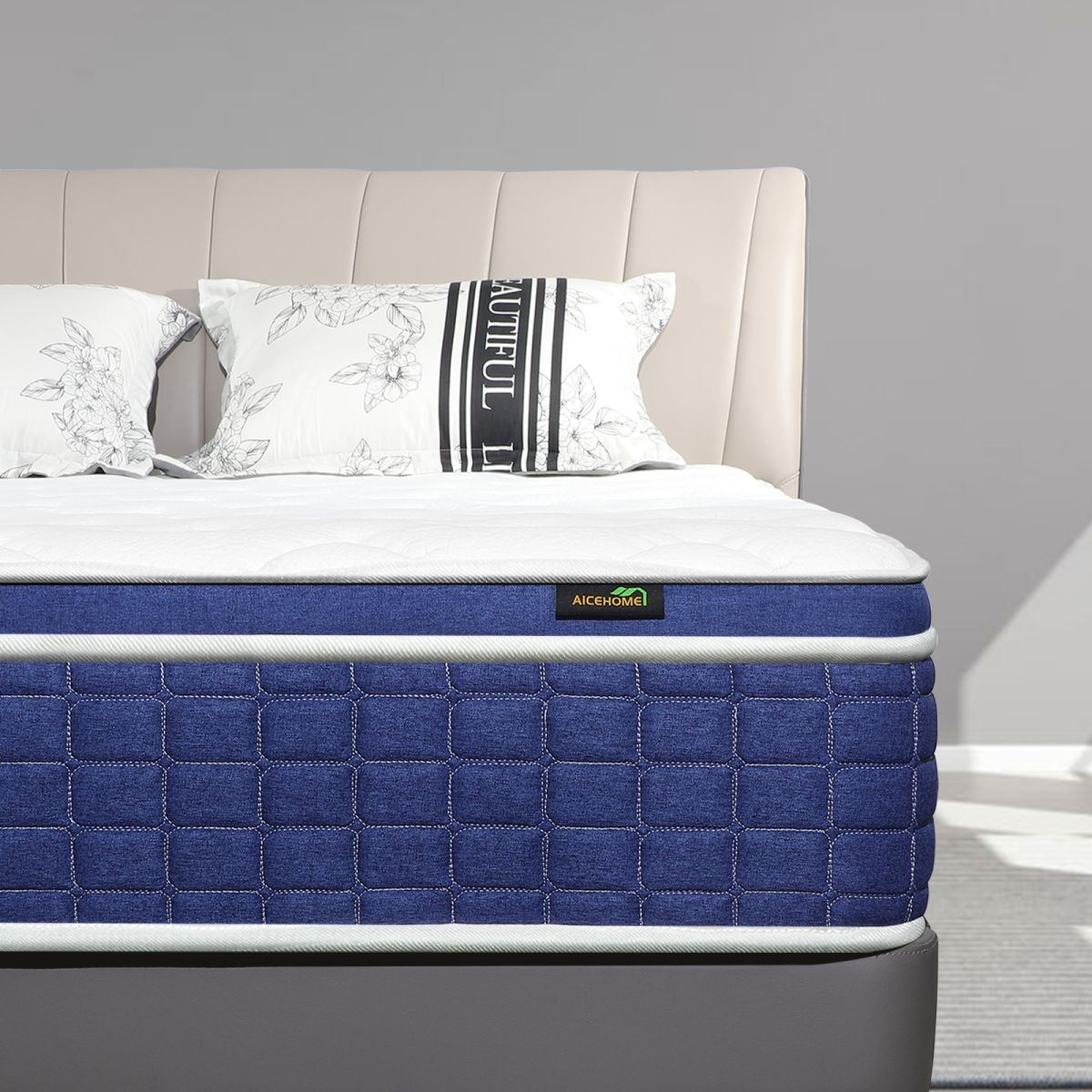 25D wave cotton Comfort Collection Firm Gel Memory Foam Tight Top King