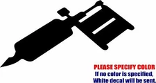 Tattoo Machine Graphic Die Cut decal sticker Car Truck Boat Window Bumper 7"