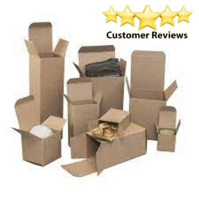 Shipping Reverse Tuck Mailers Chipboard Kraft Box 4  x 4  x 6  Cartons Storage