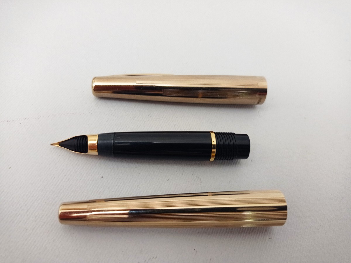 SHEAFFER IMPERIAL STYLIST WHITE DOT 12K GF FOUNTAIN PEN 14K
